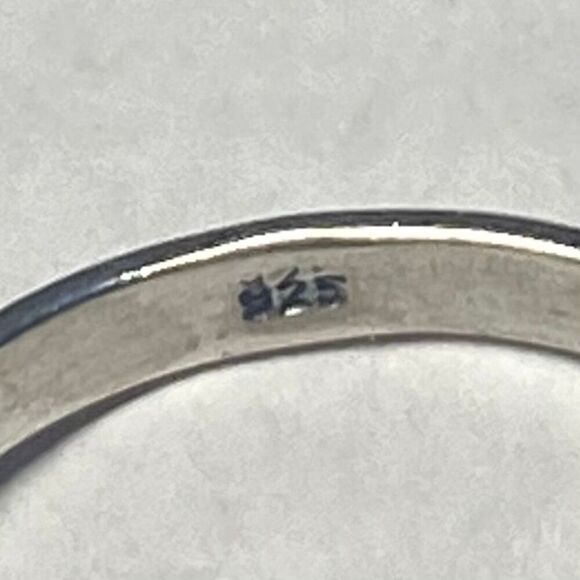 Marquise Cut Natural Beryl Emerald Solitaire Size 7 Heat and Dye Treatment Sterl - Picture 5 of 8